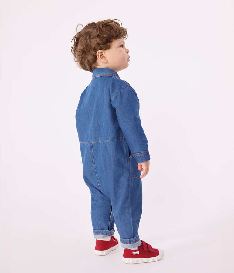 Babies' Long Denim Jumpsuit blue