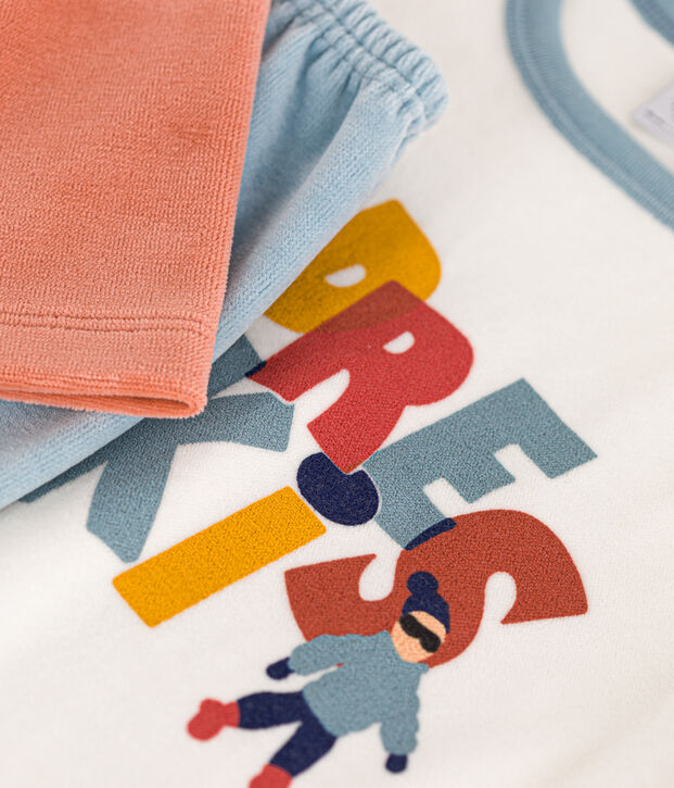 Children's Unisex Velour Pyjamas blue/multicolor