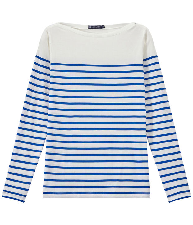 Women's striped sleeveless tee white/blue