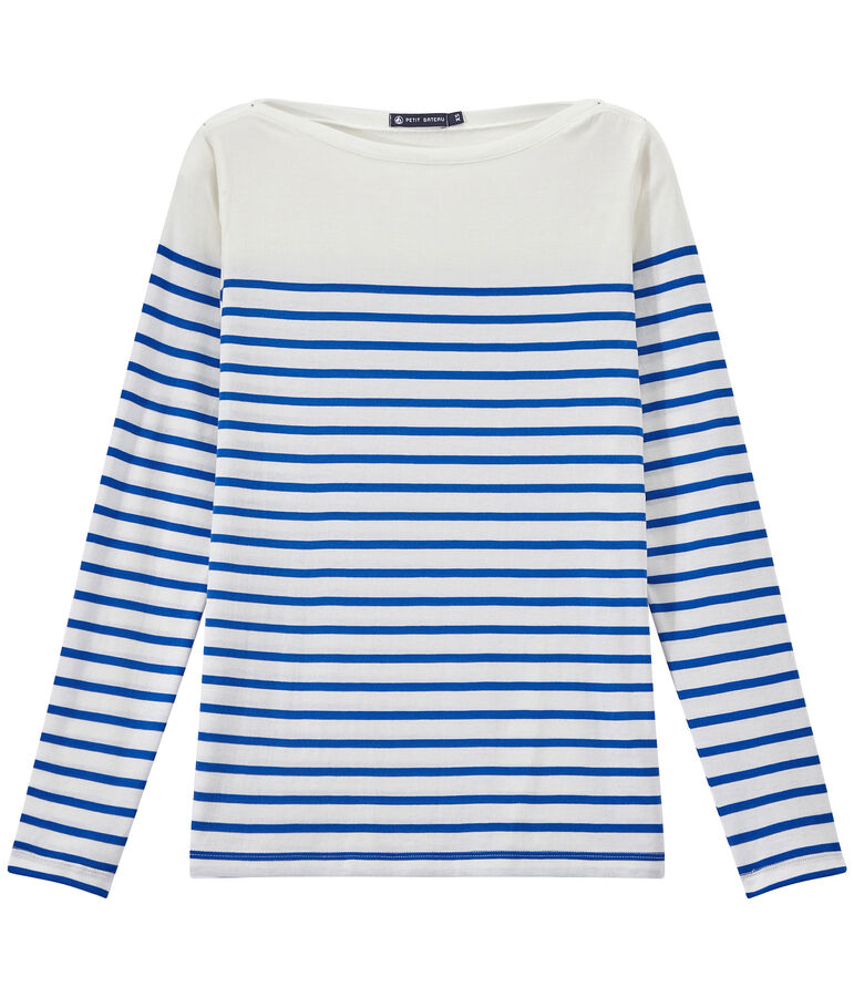 Women's striped sleeveless tee white/blue