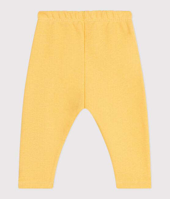 Babies' jogging bottoms in plain cotton ORGE yellow