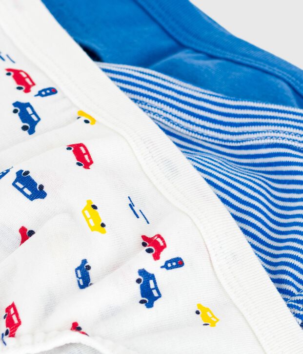Pack of children's car print cotton briefs multicolor