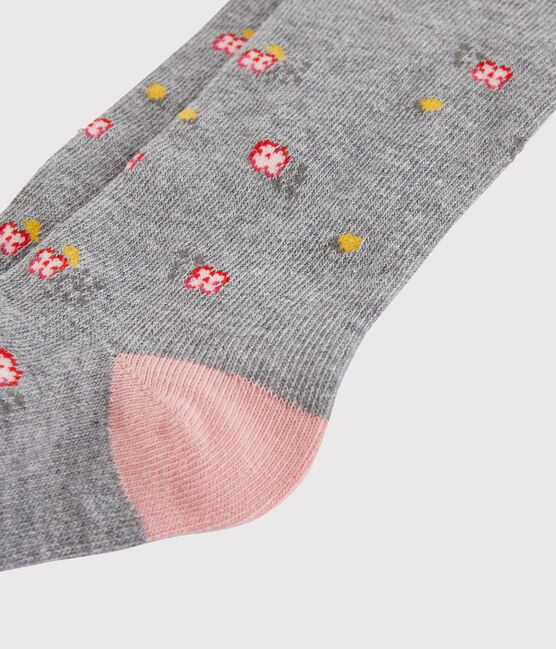 Baby Girls' Tights CHARME pink/SUBWAY grey