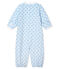 Babies' Ribbed Jumpsuit/Sleeping Bag FRAICHEUR blue/MULTICO white