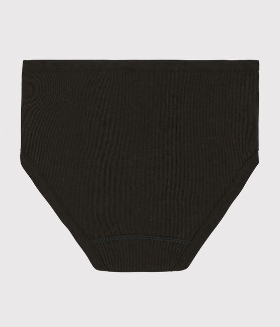 Women's wool and cotton blend briefs NOIR black