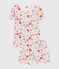 Children's Short Floral Print Cotton Pyjamas MARSHMALLOW white/MULTICO white