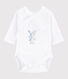 Unisex Babies' Short-Sleeved Wrapover Bodysuit