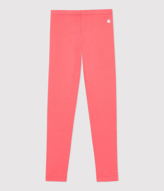 Girls' Elastane Jersey Leggings PEACHY orange