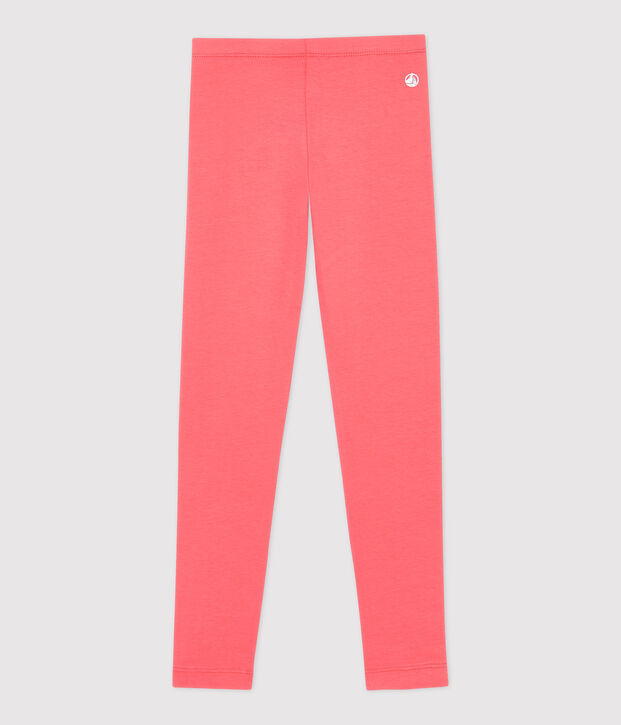 Girls' Elastane Jersey Leggings PEACHY