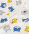 Babies' Footless Cotton Pyjamas MARSHMALLOW white/MULTICO white