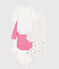 Pack of long-sleeved heart-print cotton bodies for babies variante 1