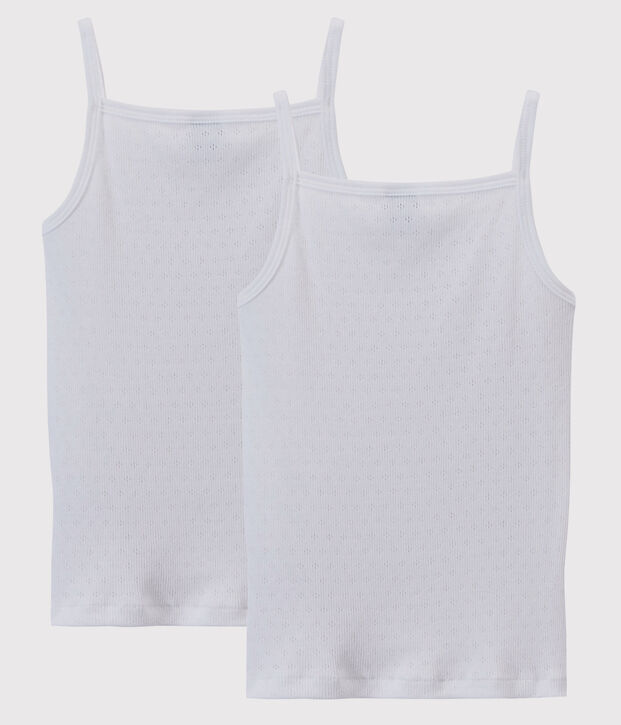 Girls' Openwork Strappy Tops - 2-Pack multicolor