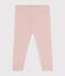 Babies' plain cotton leggings SALINE pink