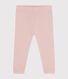 Babies' plain cotton leggings