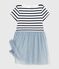 Children's short-sleeved stripy cotton dress CO2 /MULTICO