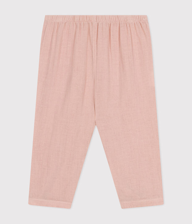 Babies' Cotton Gauze Trousers pink