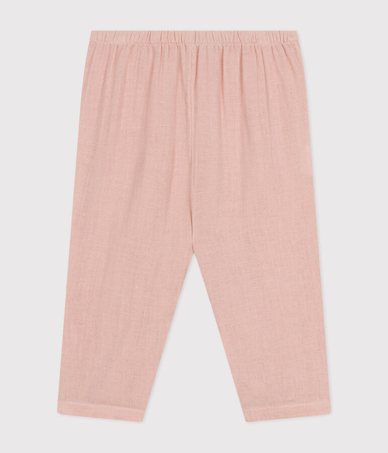 Babies' Cotton Gauze Trousers pink