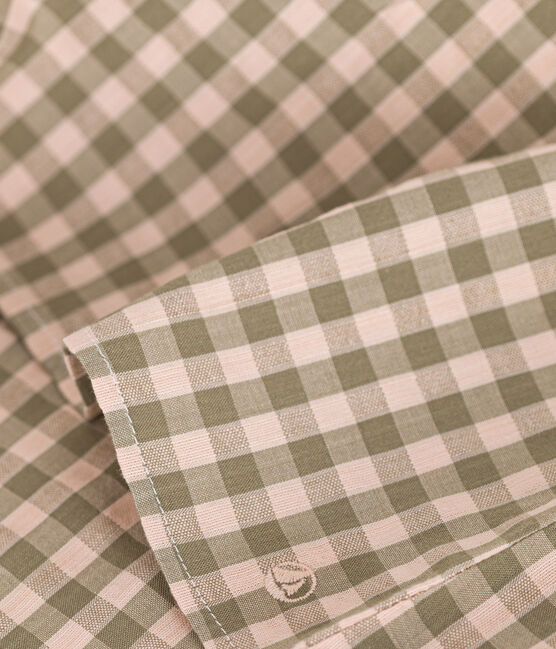 Babies' Short-Sleeved Seersucker Blouse MARECAGE /SALINE