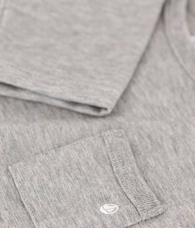 Babies' Long-Sleeved Slub Jersey T-Shirt grey