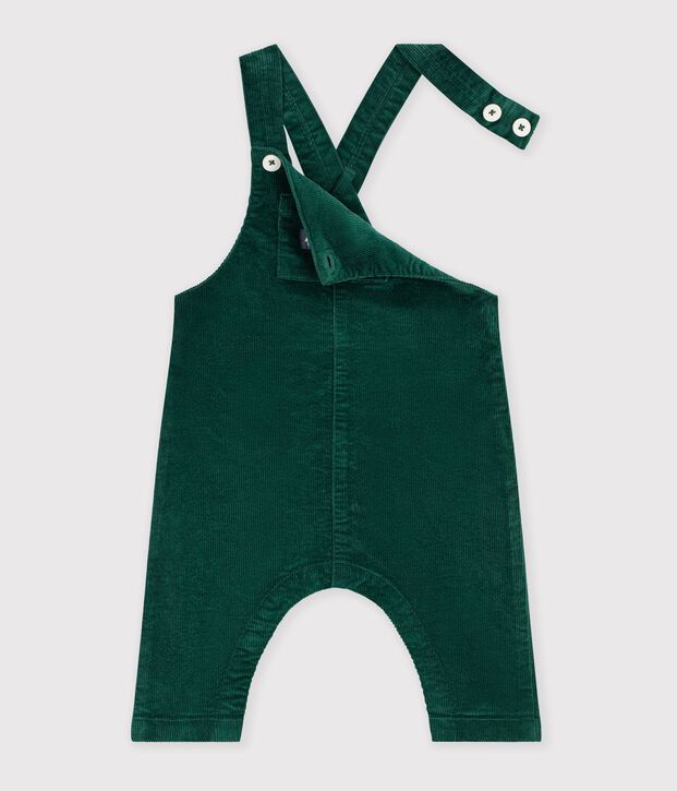 Babies' long-leg dungarees in plain corduroy TREE