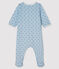 Unisex Baby's Tube Knit Bodyjama FRAICHEUR blue/MULTICO white