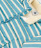 Babies' Stripy Puffer Jacket with Retractable Hood AZUL blue/AVALANCHE white