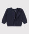 Babies' Cotton Knit Cardigan SMOKING blue