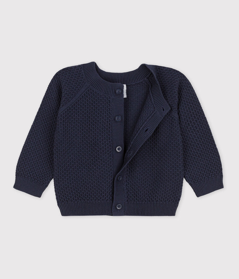 Babies' Cotton Knit Cardigan blue