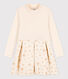 Girls' Long-Sleeved Dual-Material Dress