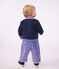 Babies' plain corduroy trousers purple