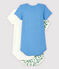 Babies' Short-Sleeved Cactus Pattern Cotton and Linen Bodysuit - 3-Pack variante 1
