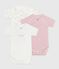Pack of babies' short-sleeved printed cotton wrapover bodies variante 2
