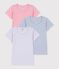 Pack of children's short-sleeved plain cotton T-shirts multicolor