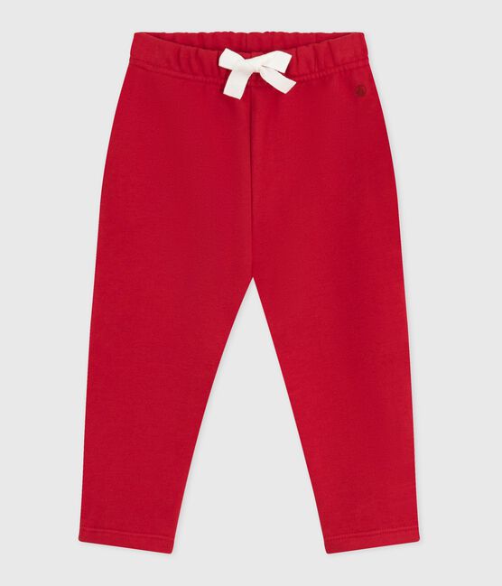 Babies' plain cotton trousers POMPEI red