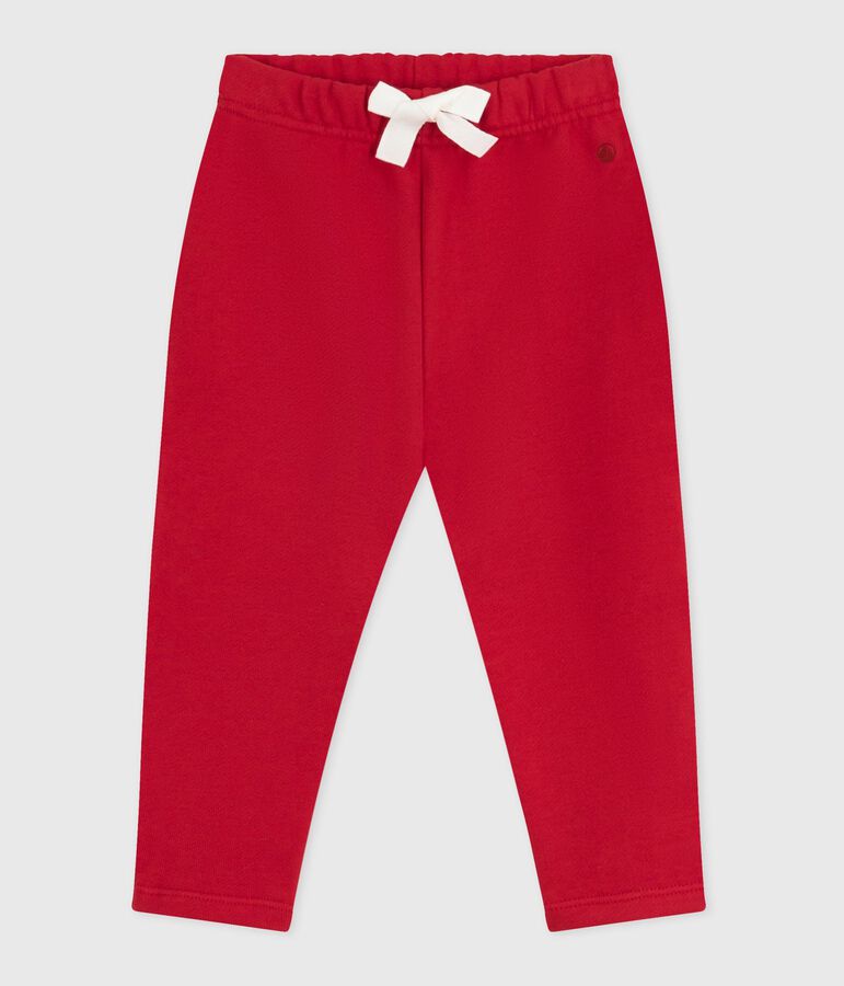 Babies' plain cotton trousers red