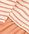 Babies' Long-Sleeved Dual Material Dress SIENNA /AVALANCHE
