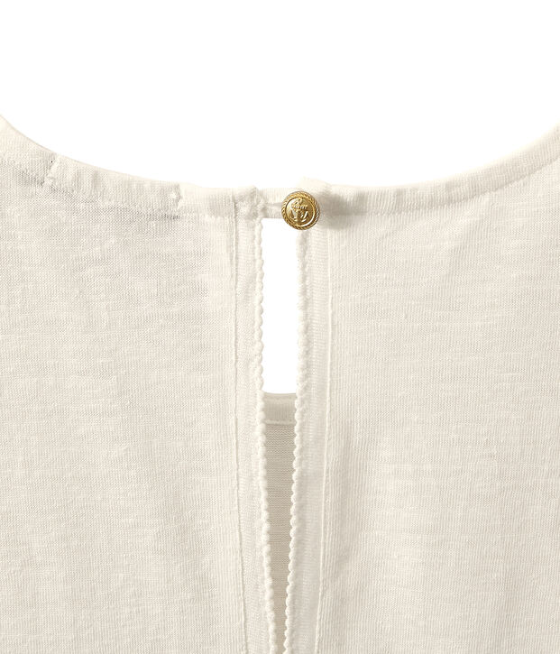 Women's linen sleeveless top white