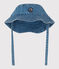 Babies' Blue Denim Tie-on Bucket Hat DENIM CLAIR blue