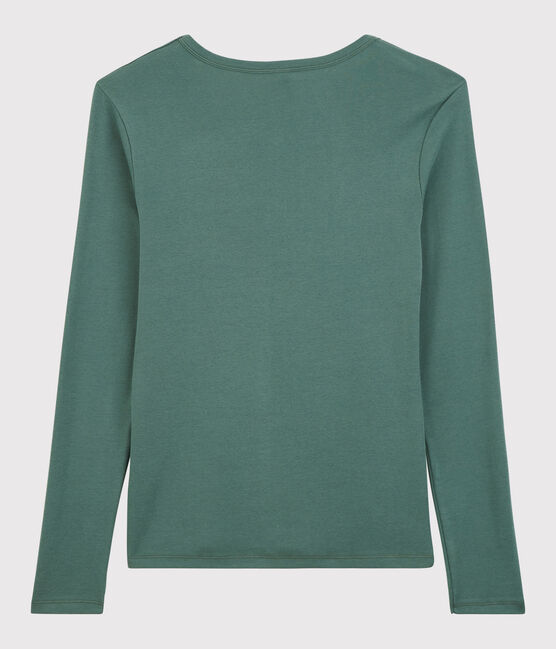 Women's Iconic V-Neck Cotton T-Shirt VALLEE green