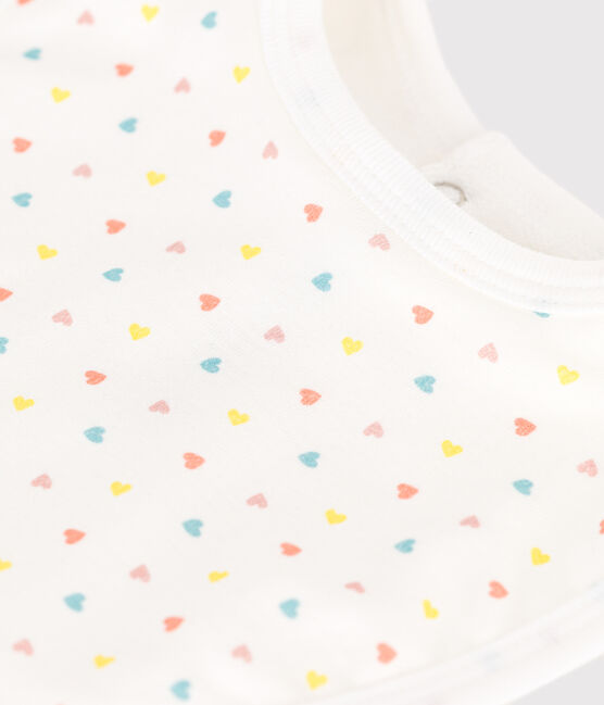 Newborn's printed cotton bib MARSHMALLOW blue/AQUATIC