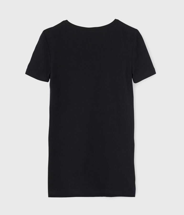 Women's Iconic V-Neck Cotton T-Shirt SMOKING blue