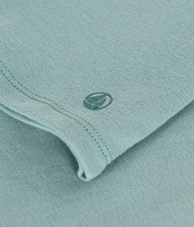 Girls long-sleeved ribbed T-shirt green