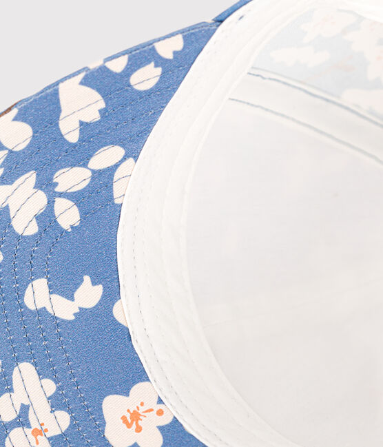Girls' Floral Poplin Cap BEACH blue/MULTICO