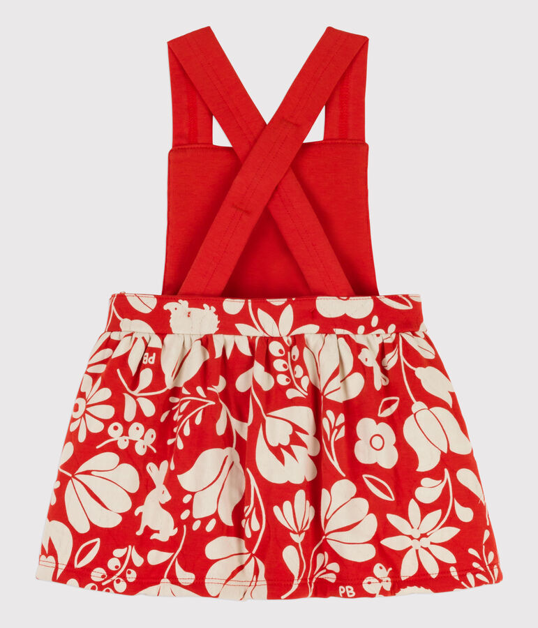 Babies' Sleeveless Patterned Quilted Tube Knit orange/ecru