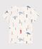 Girls' Short-Sleeved Patterned T-Shirt MARSHMALLOW white/MULTICO white