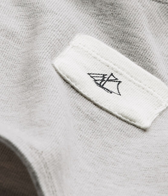 Baby boy's plain T-shirt BELUGA CHINE grey