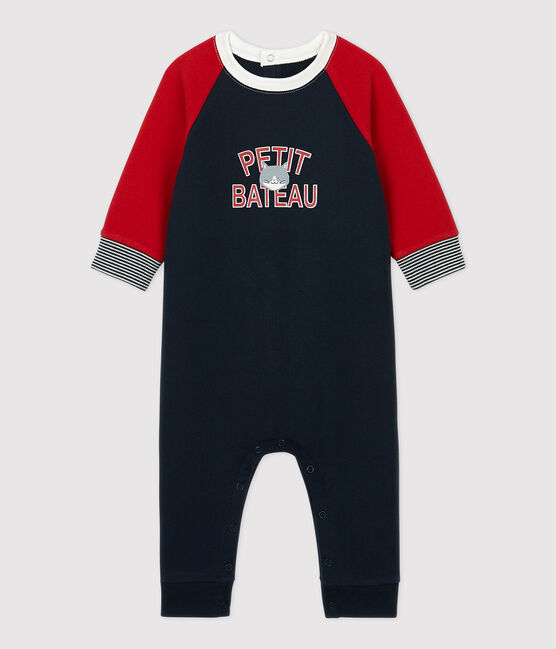 Babies' Fleece Jumpsuit SMOKING blue/TERKUIT red