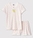Girls' Pink Spotted Cotton Short Pyjamas