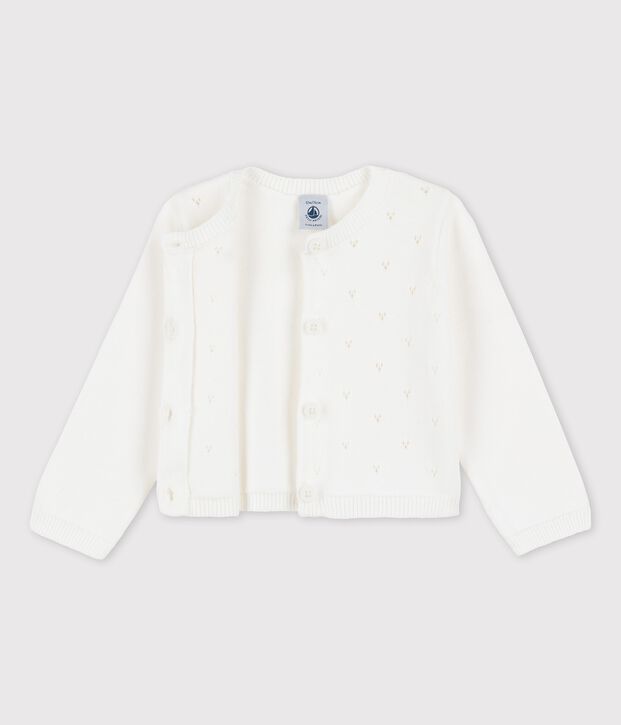 Babies' Sophisticated Knitted Cardigan white