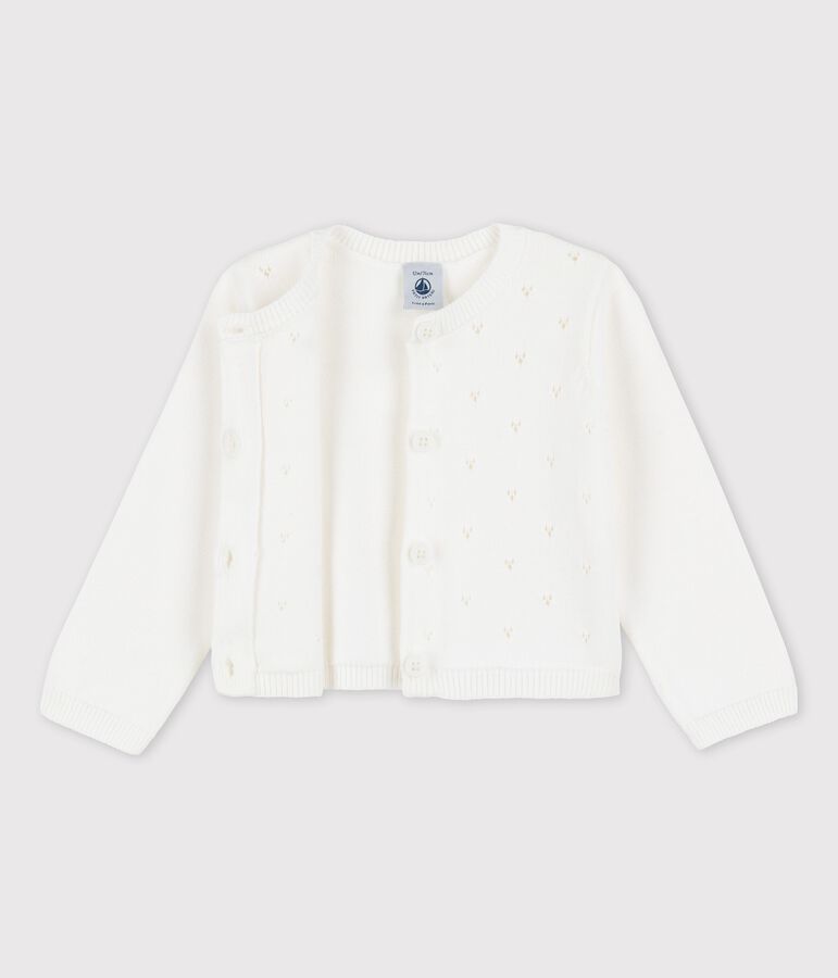 Babies' Sophisticated Knitted Cardigan white